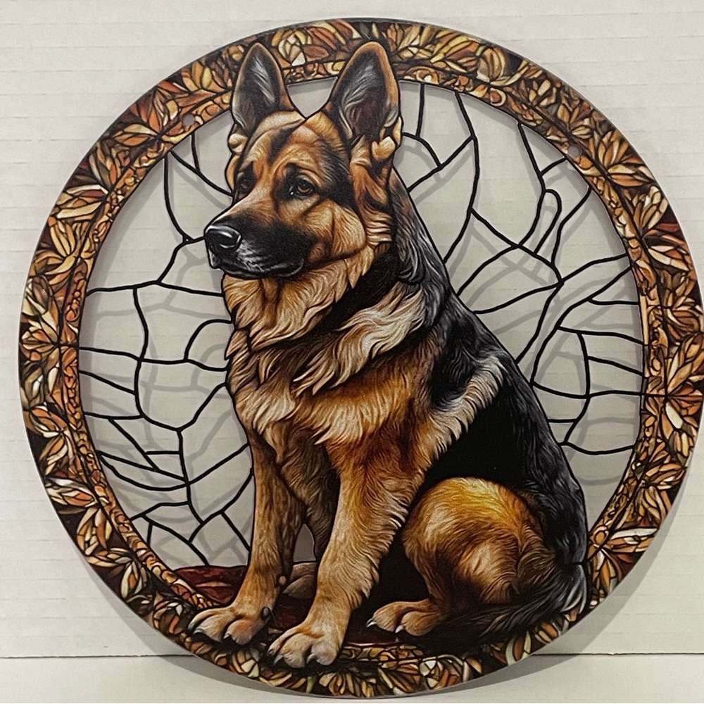 Suncatcher Acrylic German Shepherd Dog Decoration Gift New GSD Dog Breed